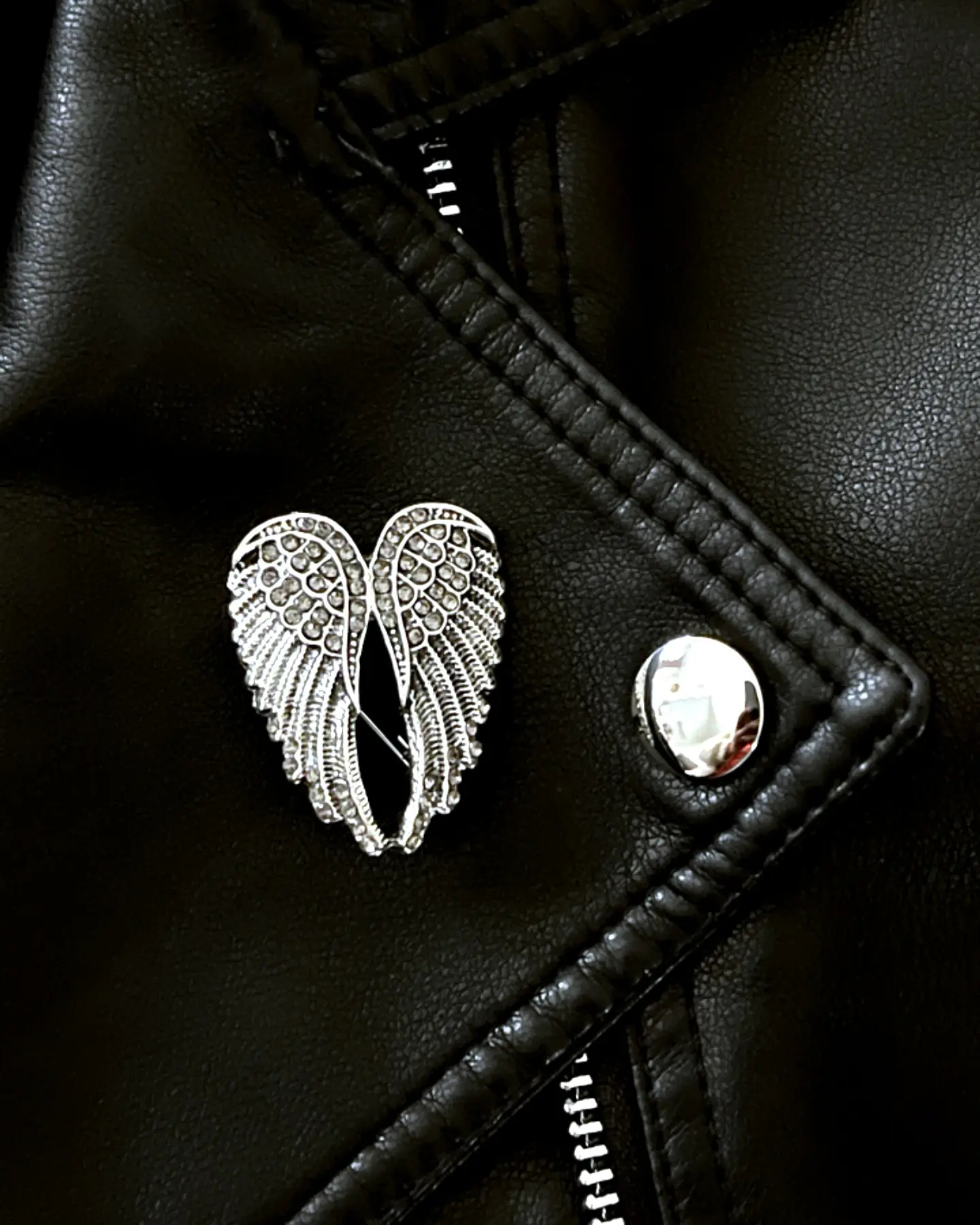 Broche Alas  Strass Silver 3
