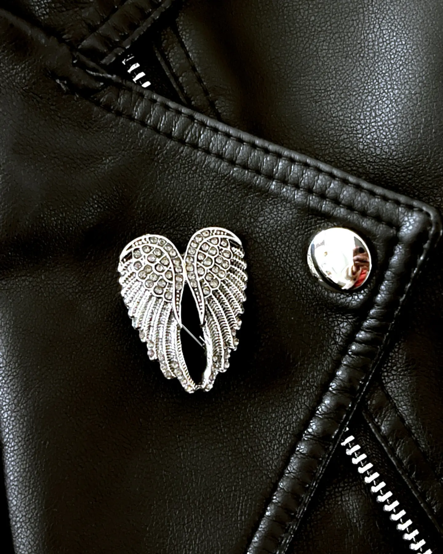 Broche Alas  Strass Silver 1