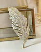 Broche Feather Strass Gold - Miniatura 5
