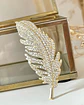 Broche Feather Strass Gold - Miniatura 2