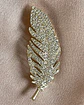 Broche Feather Strass Gold - Miniatura 3