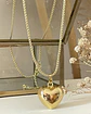 Collar Corazón Inflado Cadena Veneciana Gold - Miniatura 1