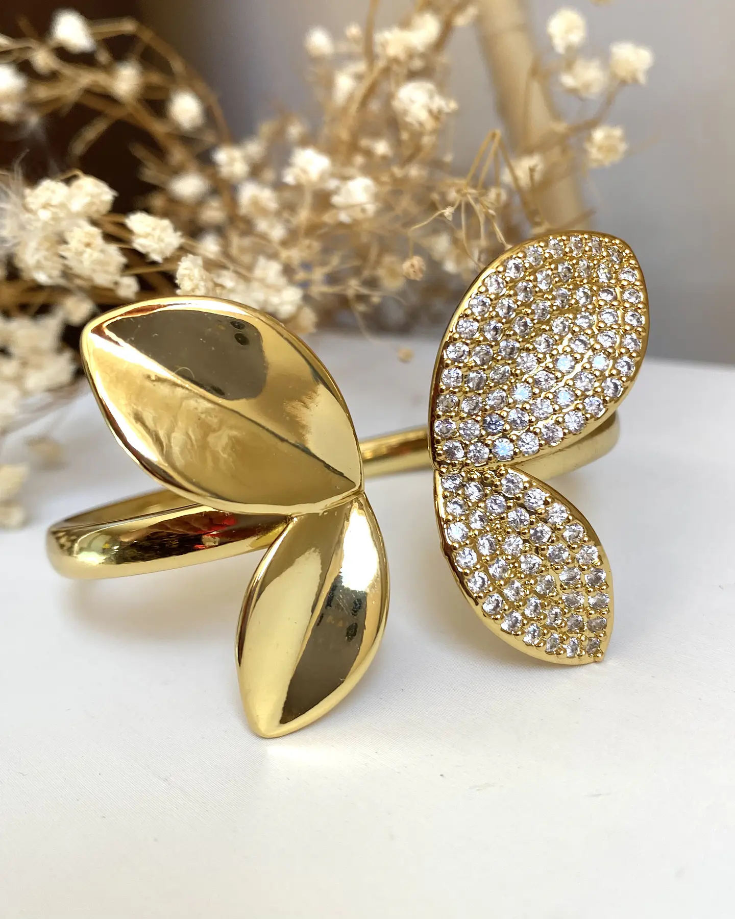 Brazalete Esclava Maxi Mariposa Gold  1