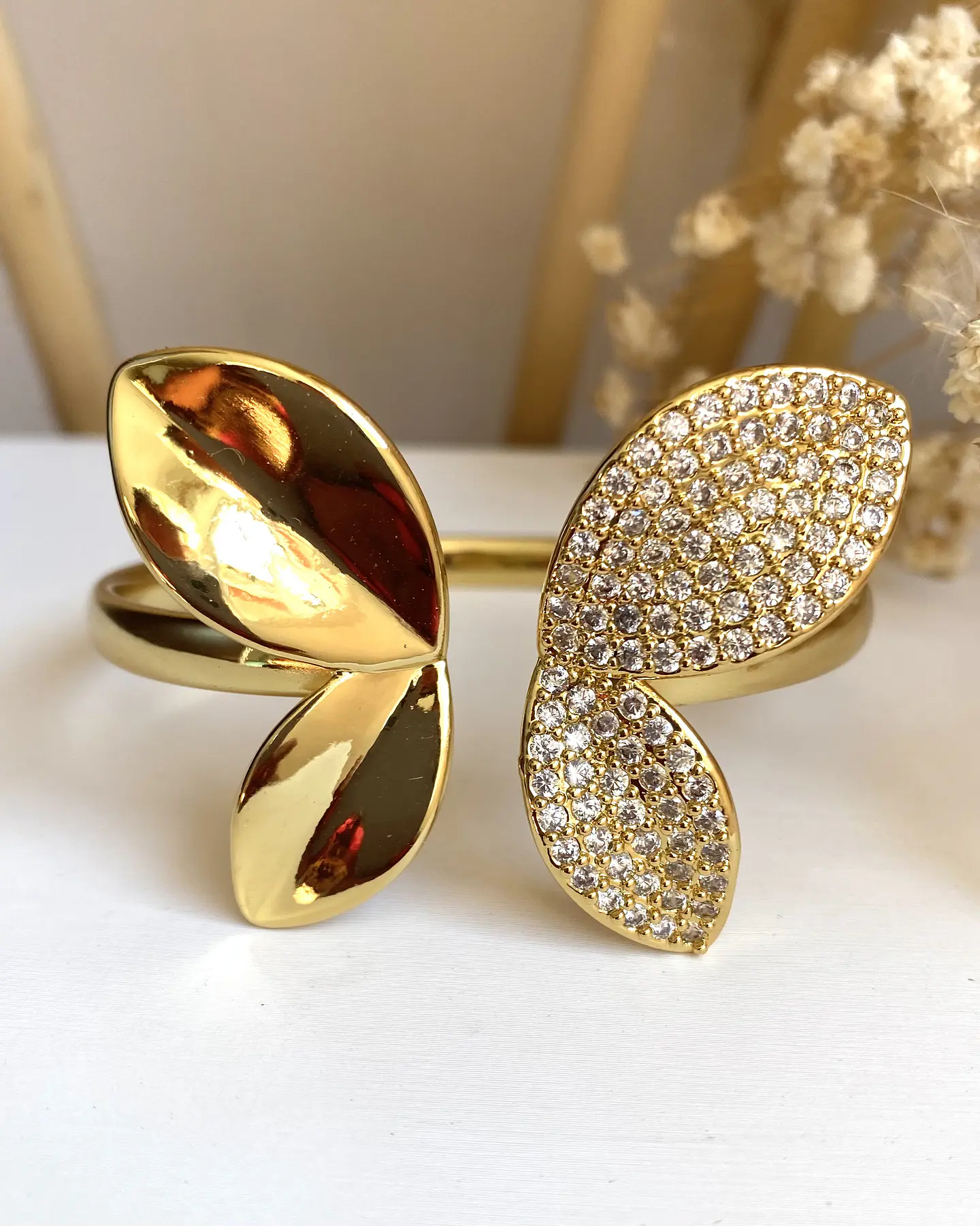 Brazalete Esclava Maxi Mariposa Gold  2