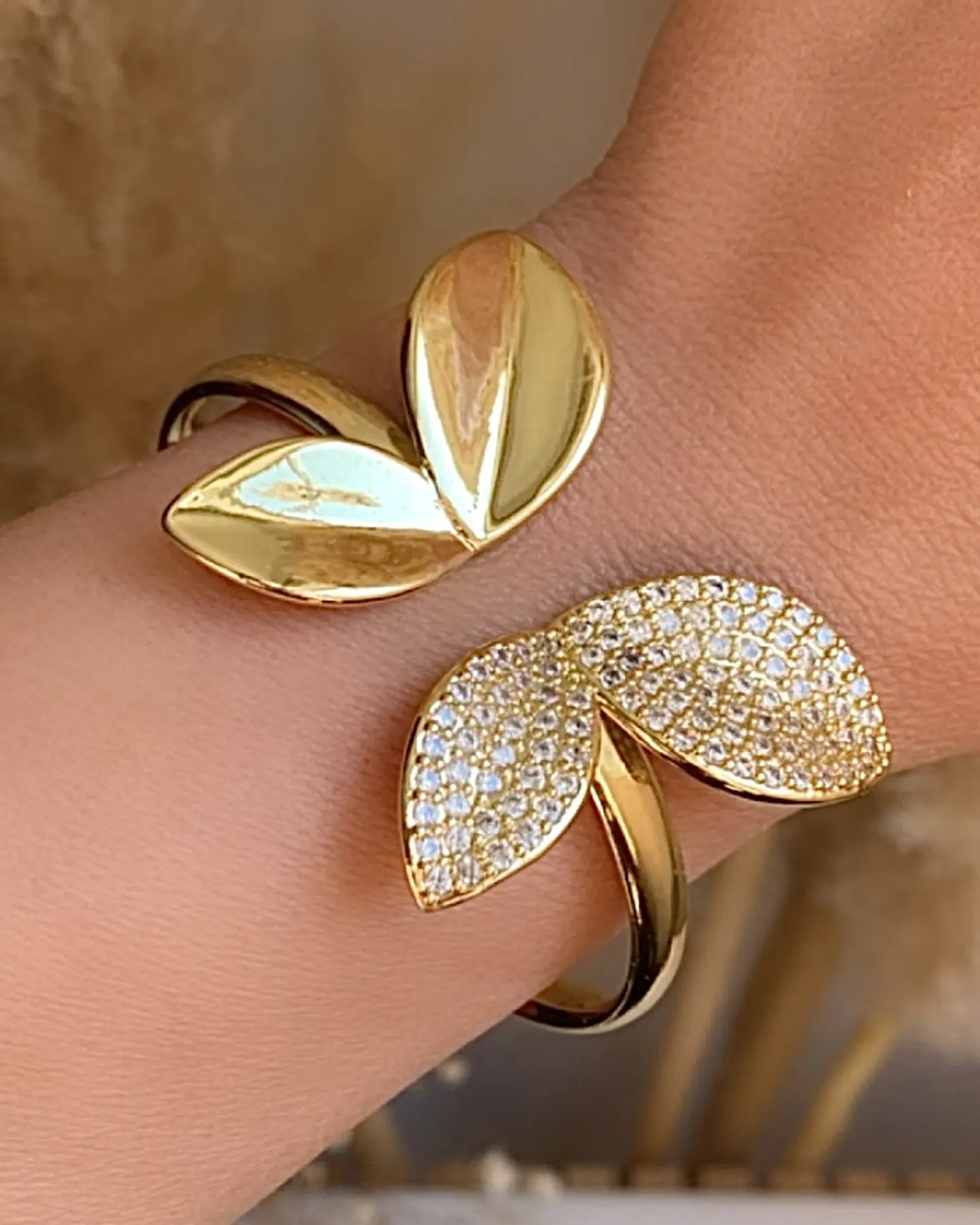 Brazalete Esclava Maxi Mariposa Gold  4