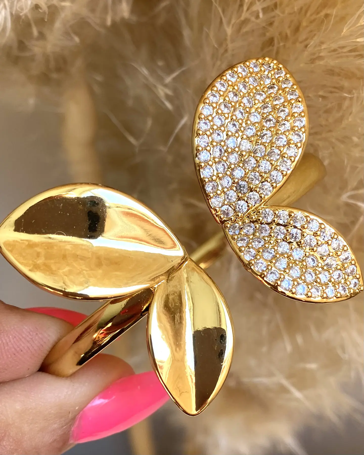 Brazalete Esclava Maxi Mariposa Gold  6