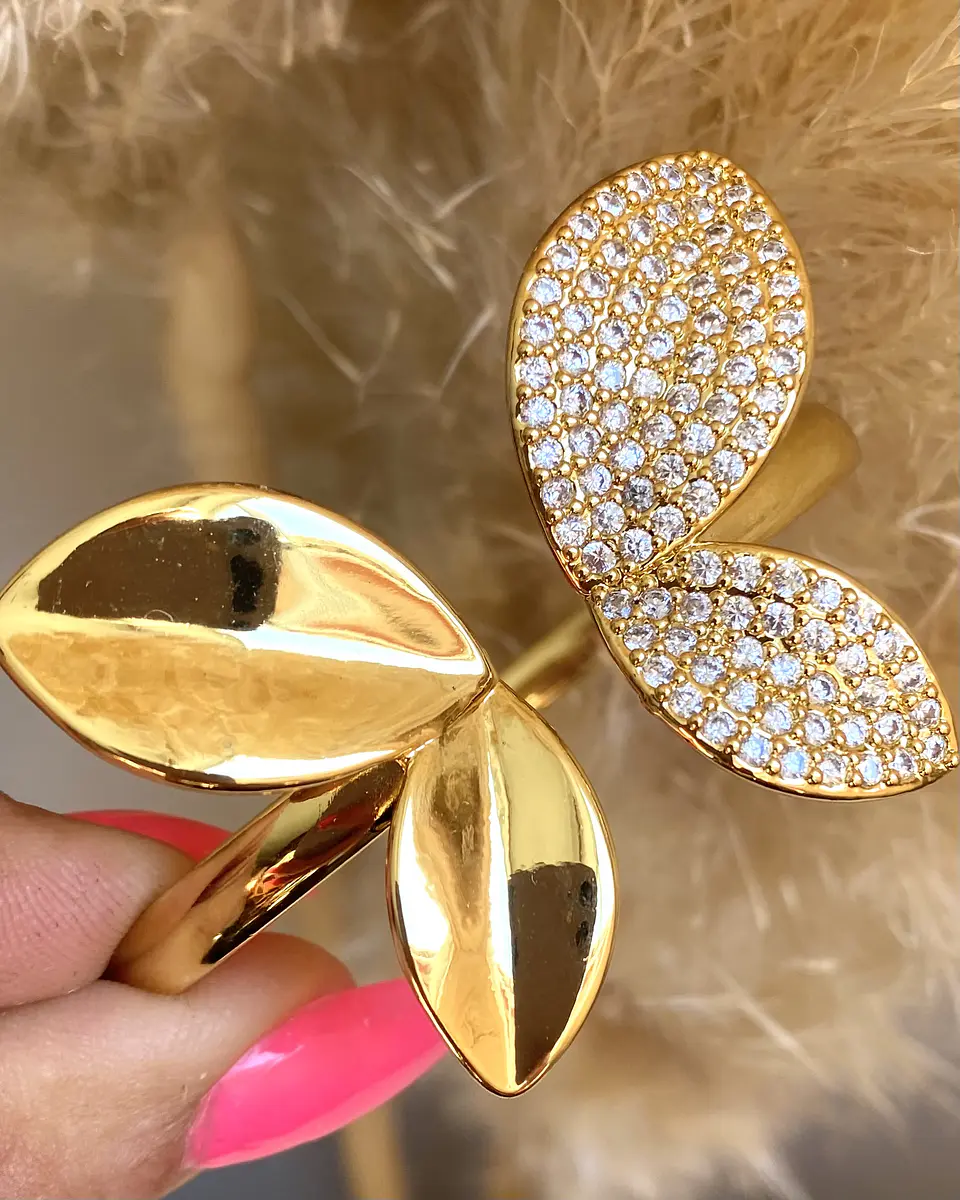 Brazalete Esclava Maxi Mariposa Gold  6