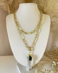 Collar XL Punta Cuarzo Cristal y Turmalina Negra Gold - Miniatura 7