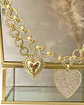 Collar Trío de Corazones Eslabones dobles Gold - Miniatura 5