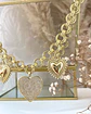 Collar Trío de Corazones Eslabones dobles Gold - Miniatura 9