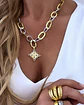 Collar Nudo de Bruja Maxi Eslabones Silver & Gold - Miniatura 1
