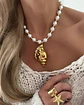 Collar Maxi Caracola Perlas Gold - Miniatura 1