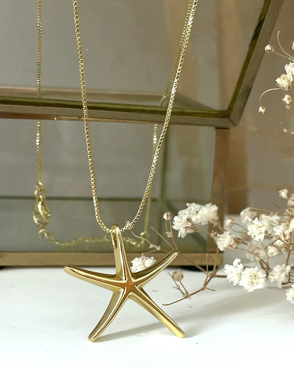 Collar Estrella de Mar cadena veneciana Gold 1