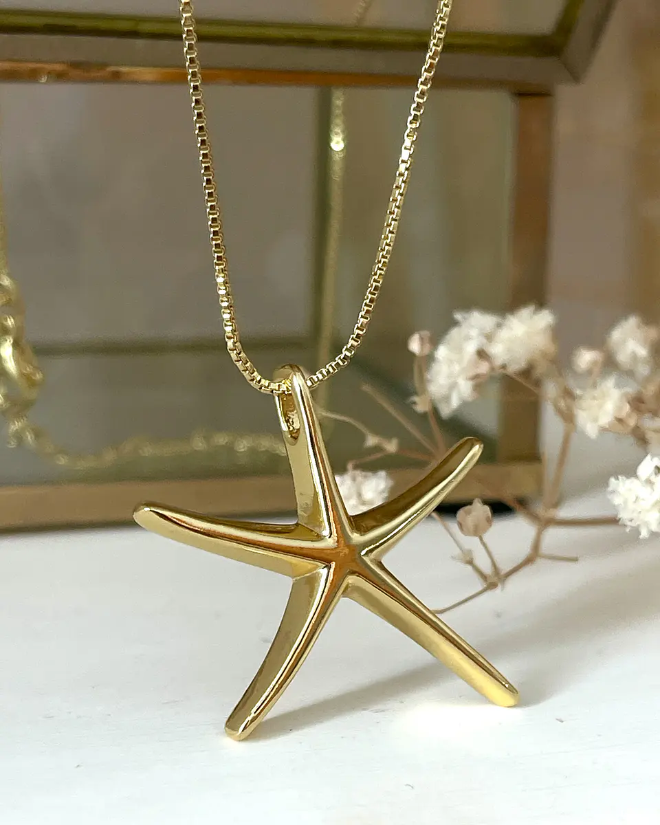 Collar Estrella de Mar cadena veneciana Gold 3