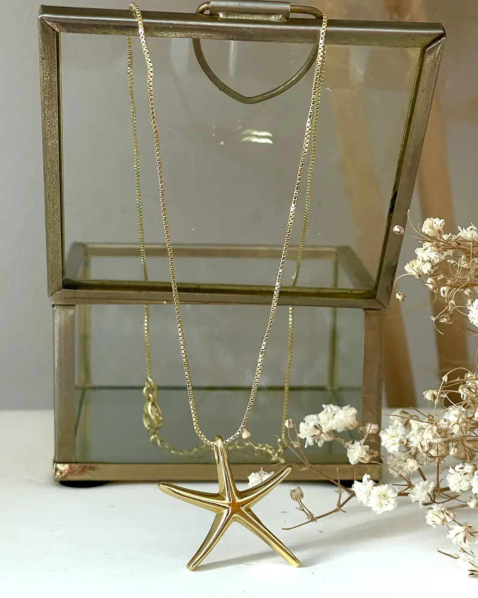 Collar Estrella de Mar cadena veneciana Gold 4