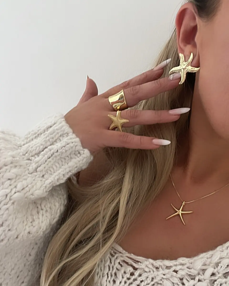 Aros Estrella de Mar Gold 4