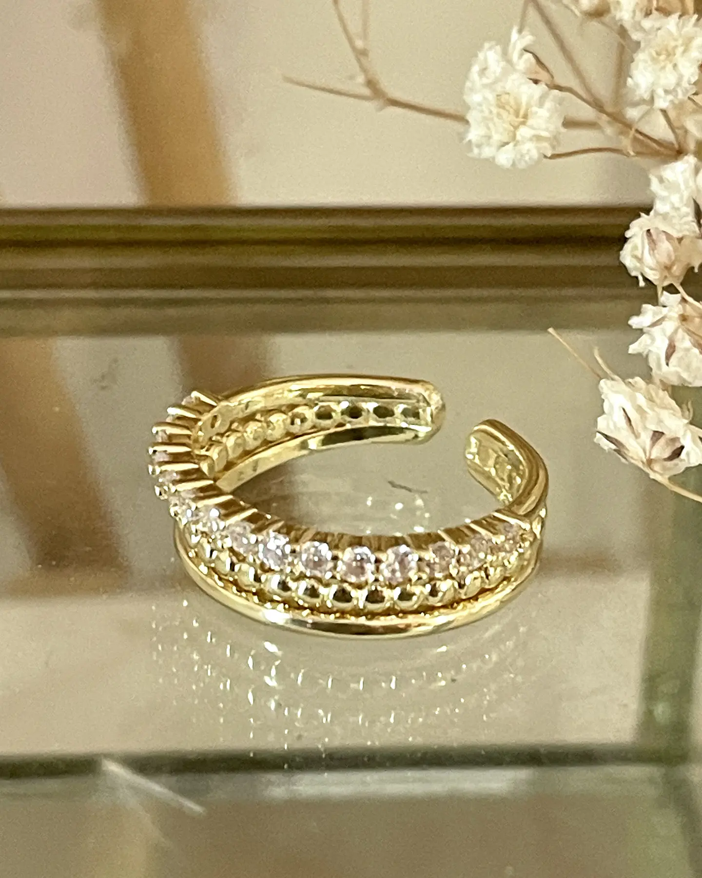 Anillo Beach Triple Banda Circones Gold 1