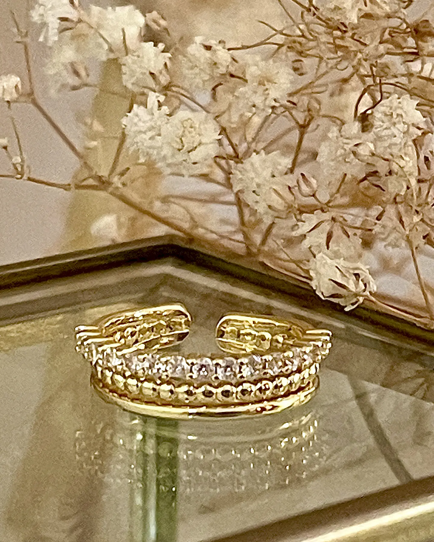 Anillo Beach Triple Banda Circones Gold 4