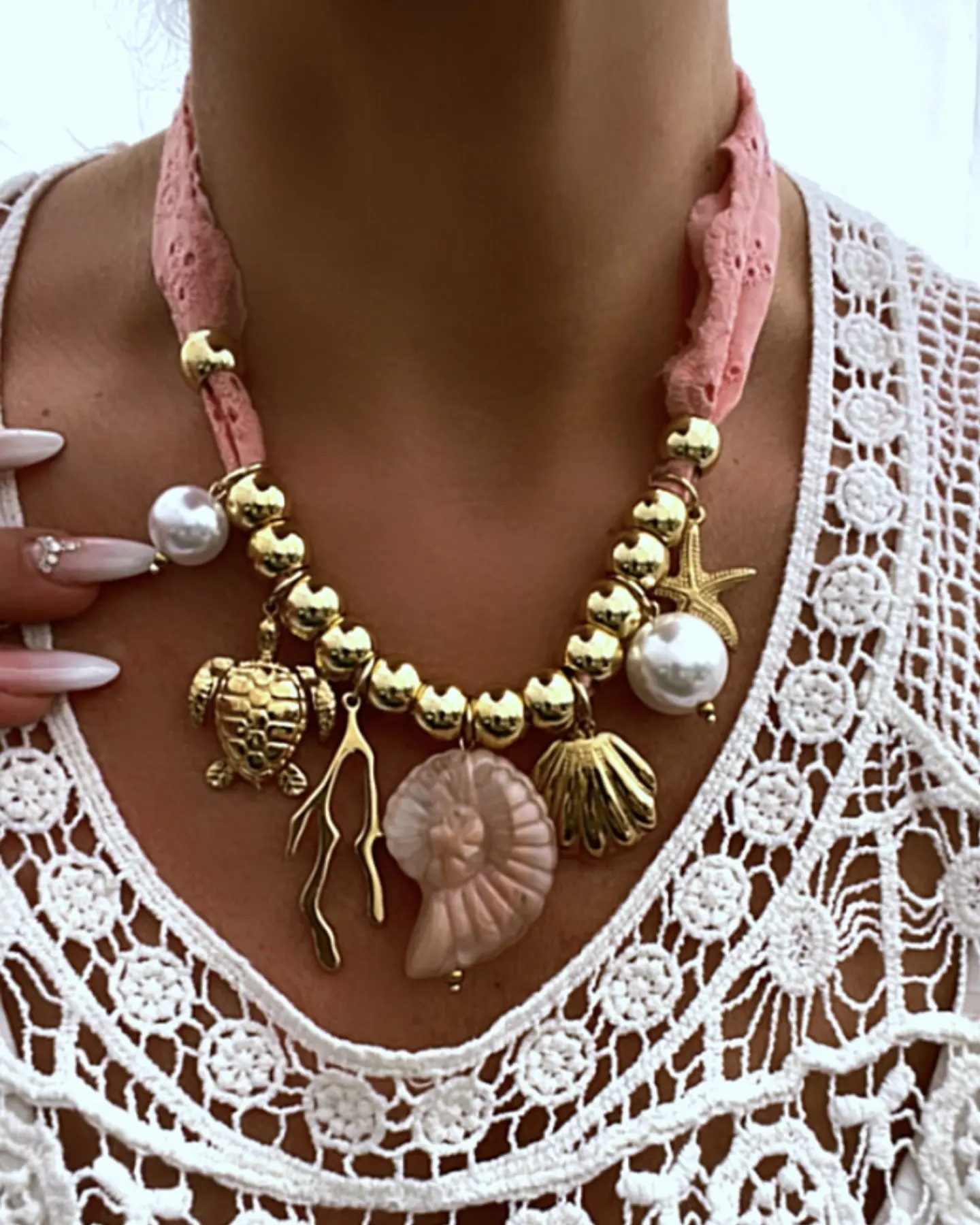 Collar Multidije Coral Ocean Vibes 1