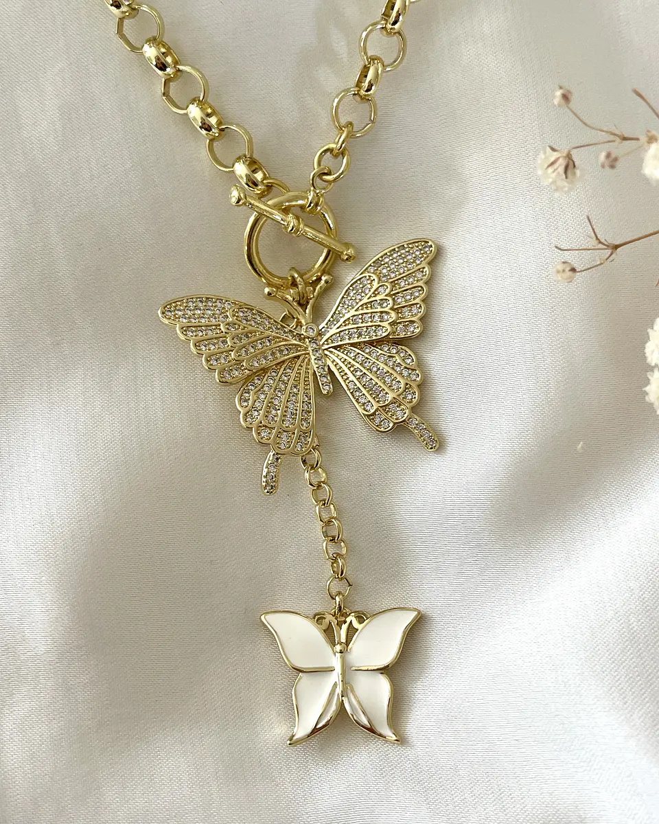  Collar Dúo de Mariposas Circones Gold 7