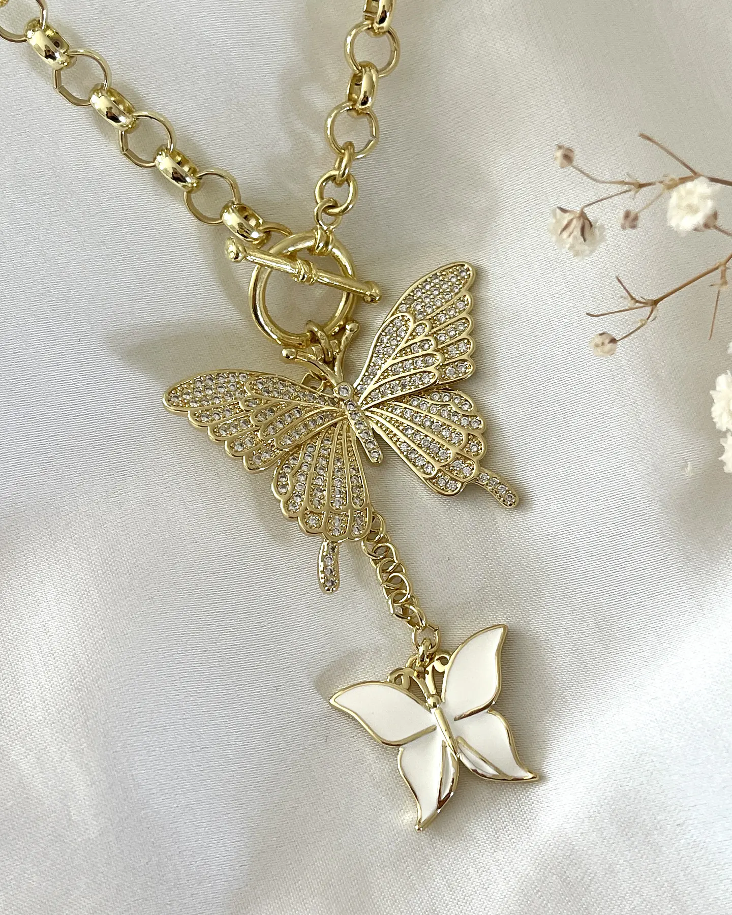  Collar Dúo de Mariposas Circones Gold 2