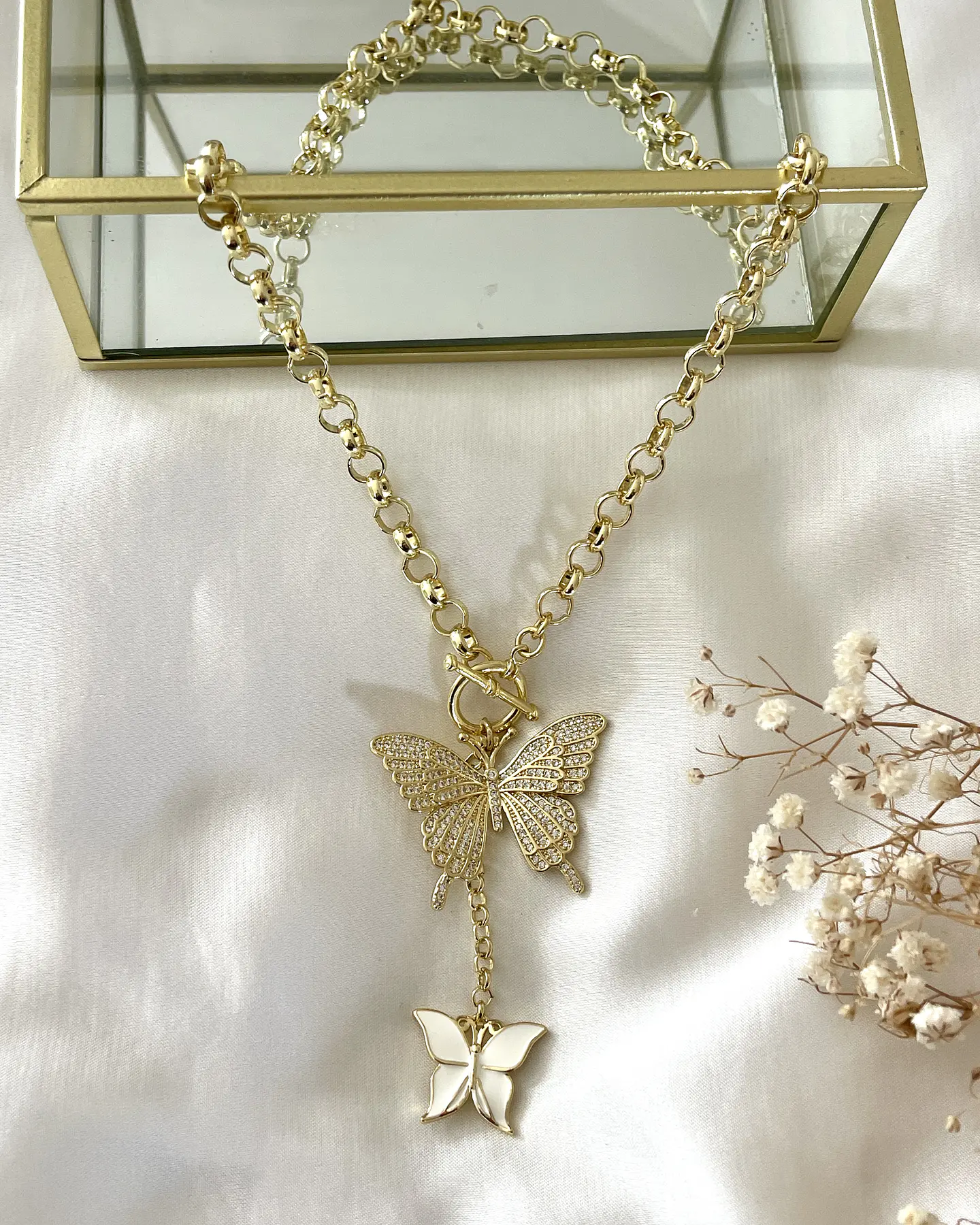  Collar Dúo de Mariposas Circones Gold 6