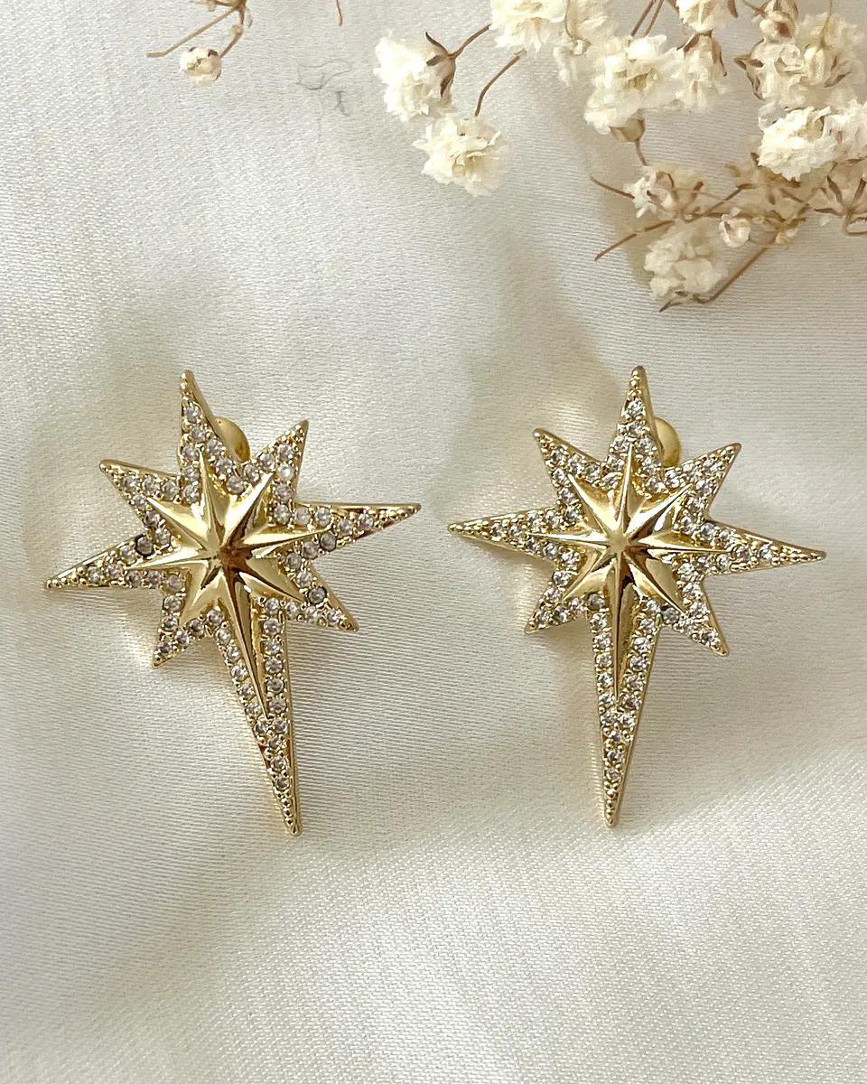 Aros Maxi Estrella del Norte Circones Gold 1