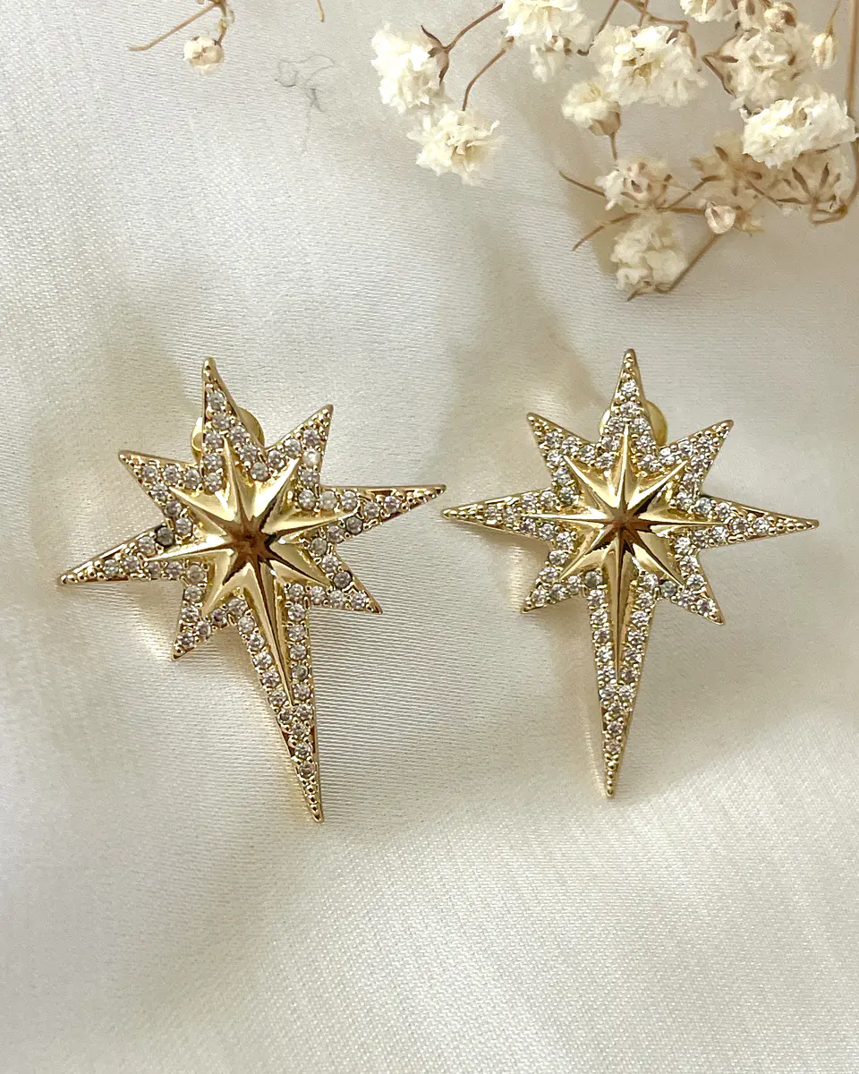 Aros Maxi Estrella del Norte Circones Gold 3