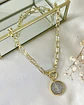 Collar Medalla San Benito Silver Gold - Miniatura 1
