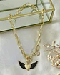 Collar Corazón Alado Black Gold - Miniatura 1