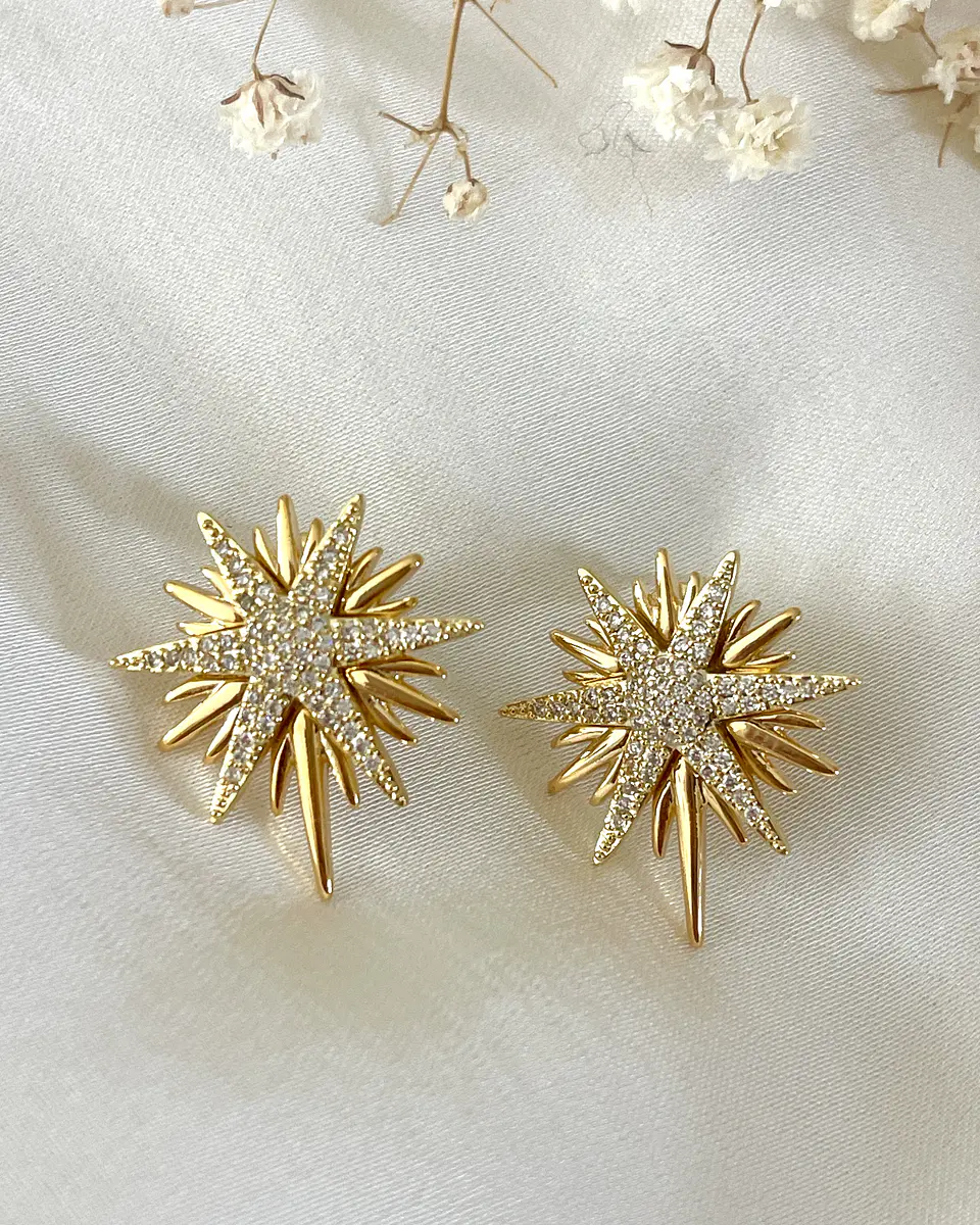 Aros Estrella Solar Circones Gold 2