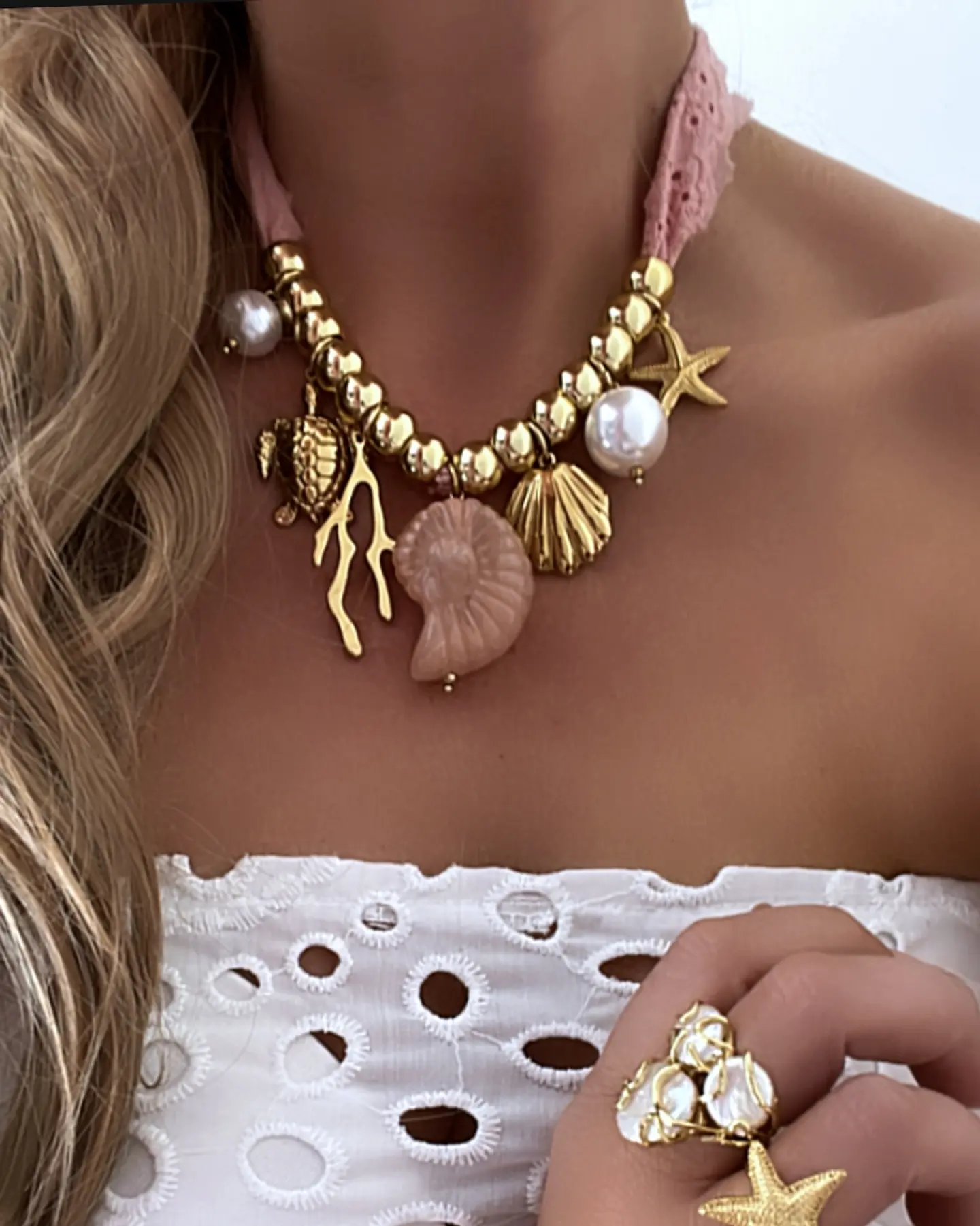Collar Multidije Coral Ocean Vibes  1