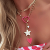 Collar Corazón Estrella Pink Summer Multidije Gold