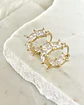 Aros Circones Facetados Cristal Gold  - Miniatura 1