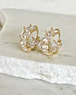 Aros Circones Facetados Cristal Gold  - Miniatura 4
