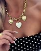 Collar Trío de Corazones Detente Maxi Eslabones Gold - Miniatura 1