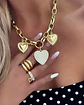 Collar Trío de Corazones Detente Maxi Eslabones Gold - Miniatura 3