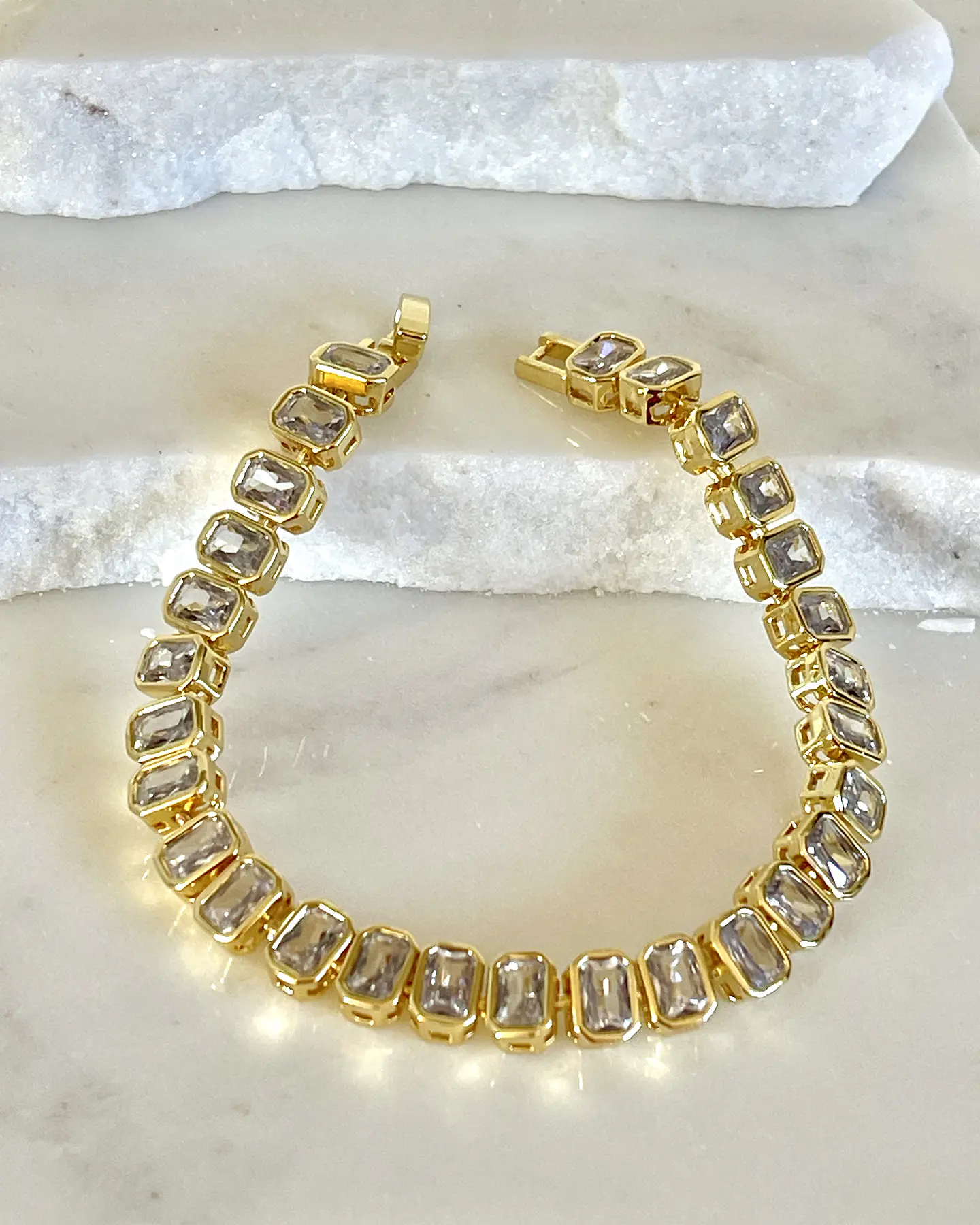  Pulsera Cintillo Cristales Gold  6