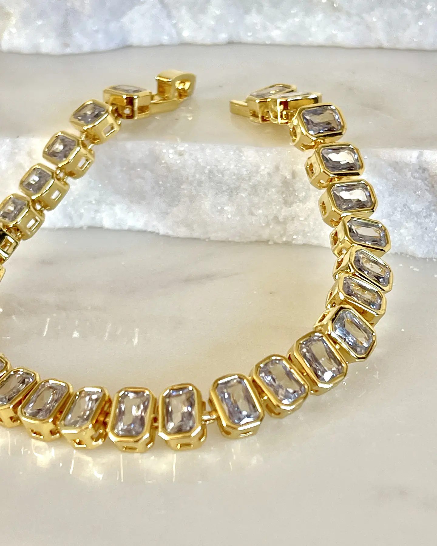  Pulsera Cintillo Cristales Gold  4