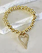 Pulsera Maxi Balines Corazón Circones Gold - Miniatura 1