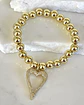 Pulsera Maxi Balines Corazón Circones Gold - Miniatura 3