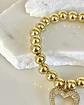 Pulsera Maxi Balines Corazón Circones Gold - Miniatura 4