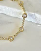 Pulsera Cintillo de Corazones Cristales Gold  - Miniatura 2