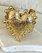 Maxi Brazalete Corazón Relieve y esferas Gold - Miniatura 1