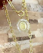 Collar Medallon Virgen Rayos eslabones tiffany Gold - Miniatura 4