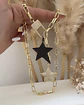 Collar Dúo Estrellas Black y Gold Circones broche Luxury candado  - Miniatura 2