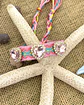 Pulsera Tejida hilera de Corazones Rosa Gold - Miniatura 4