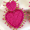 Maxi Aros Corazón Detente Miyuki Fucsia Gold