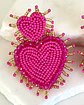 Maxi Aros Corazón Detente Miyuki Fucsia Gold - Miniatura 2