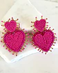 Maxi Aros Corazón Detente Miyuki Fucsia Gold - Miniatura 3